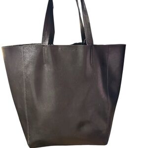 Banana Republic Black Leather Ashbury Tote